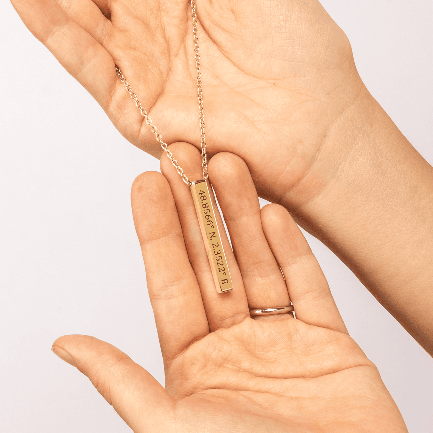 Engraved Coordinates Necklace