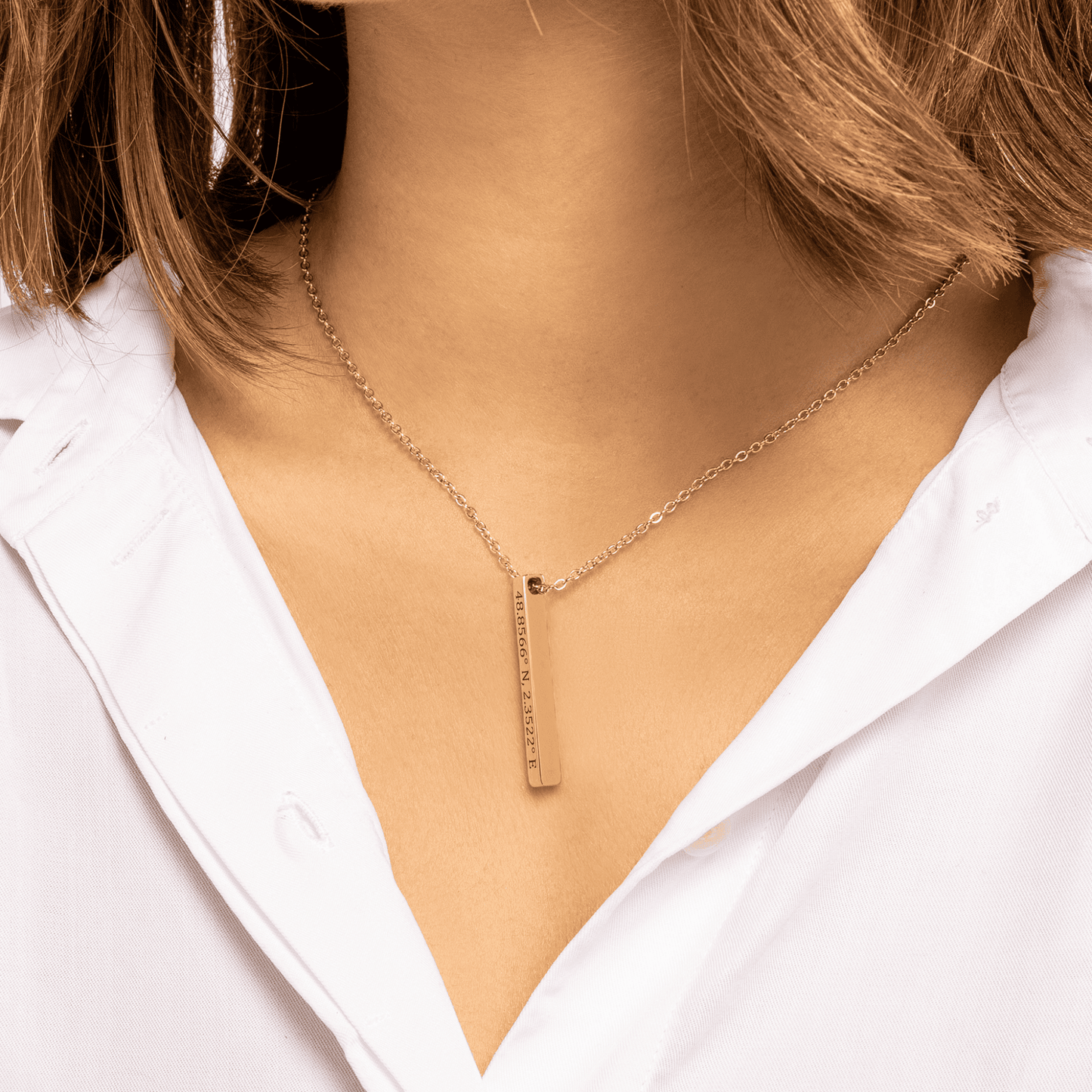 Engraved Coordinates Necklace