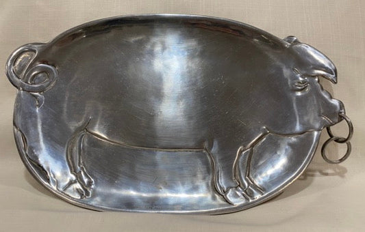 Farmstead Whimsy – 1979 Vandor Aluminum Pig Serving Tray