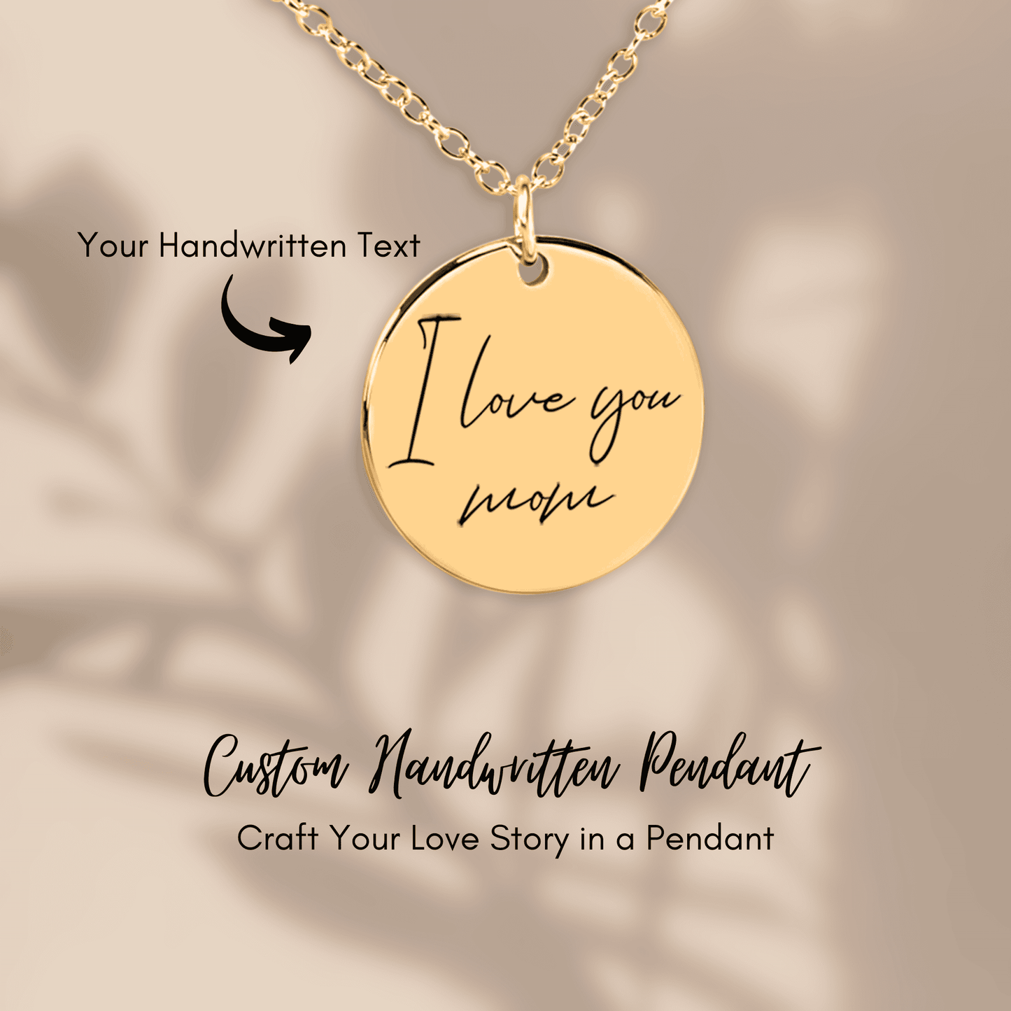 Engraved Custom Handwritten Pendant