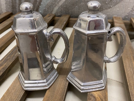 Estate Silver – Pewter Salt & Pepper Shaker Set