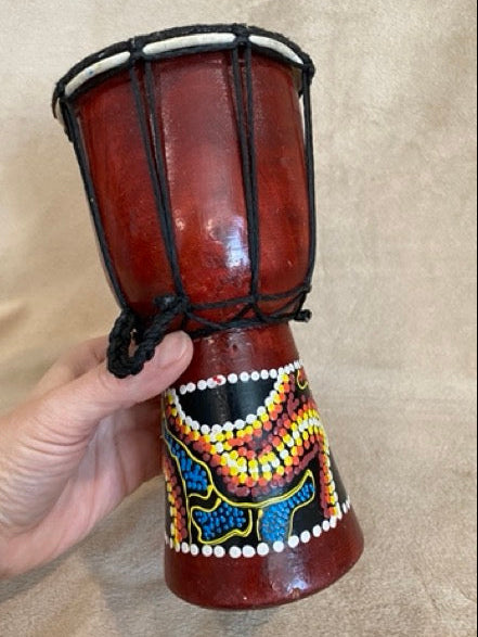 Rhythm of the Earth – Hand-Painted Djembe Drum