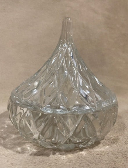 Crystal Kiss – Vintage Hershey’s Kiss Shaped Crystal Candy Dish