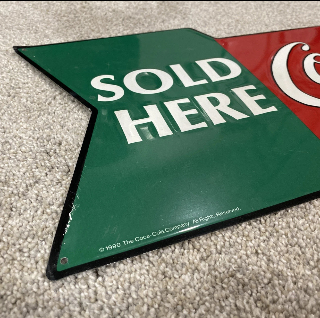 Americana Arrow – Letrero metálico vintage de Coca-Cola