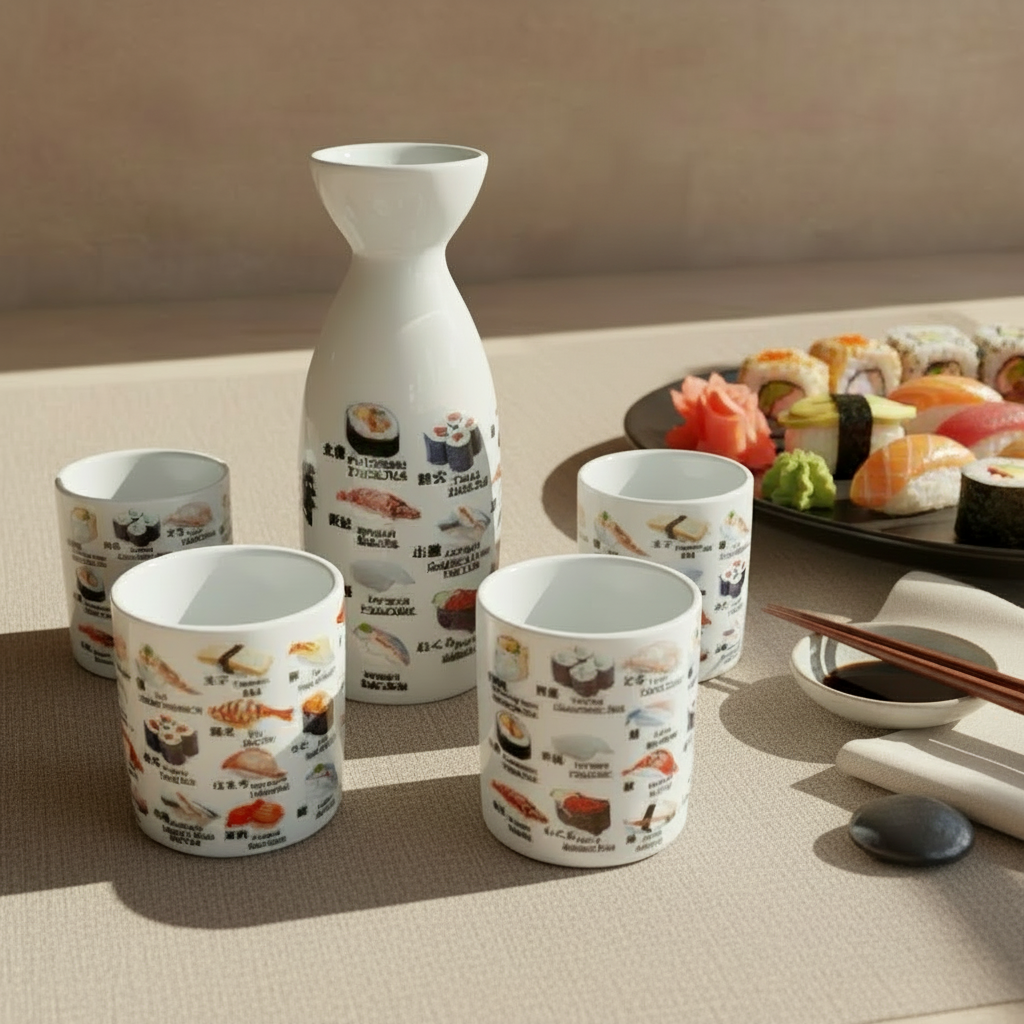 Tokyo Evenings – Retro Sushi & Sake Set