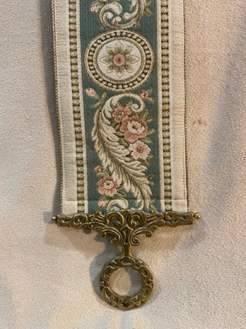 Gilded Manor – Vintage Brass-Tipped Bell Pull Tapestry