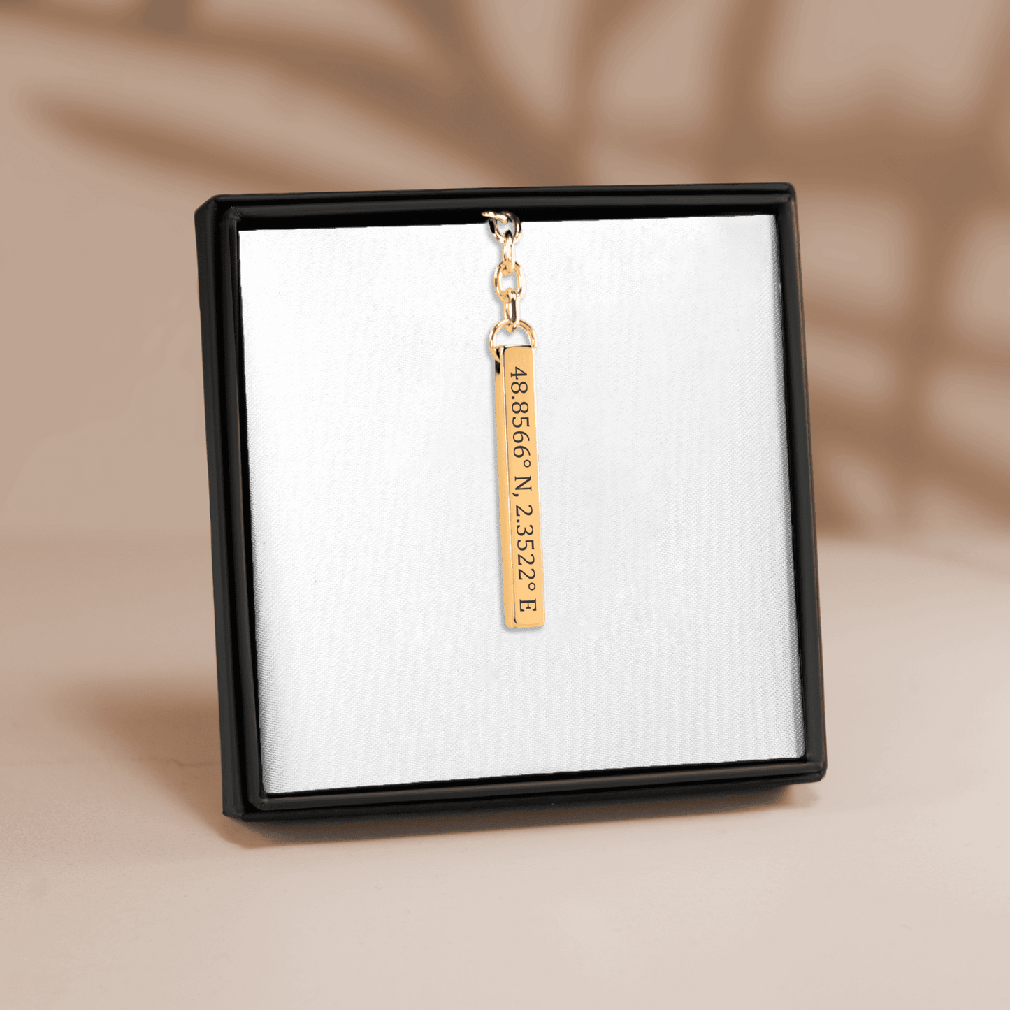 Engraved Coordinates Keychain