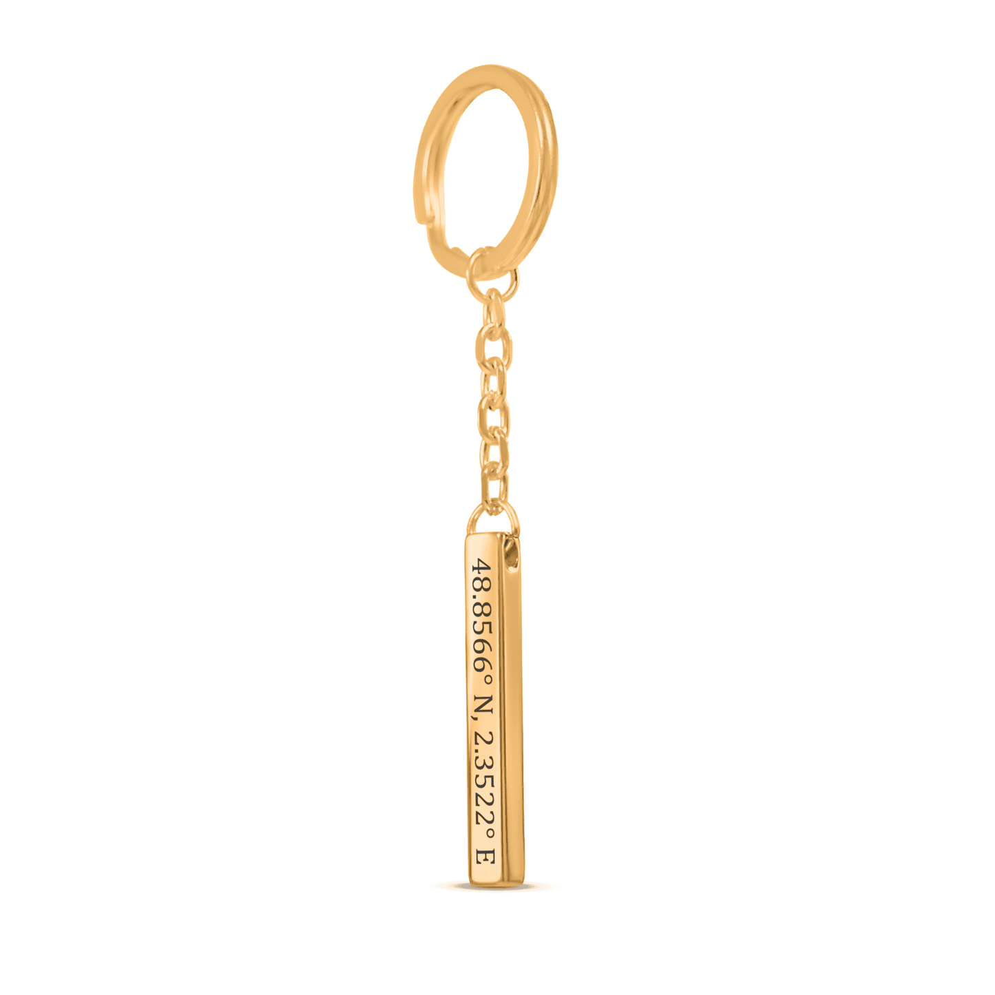 Engraved Coordinates Keychain