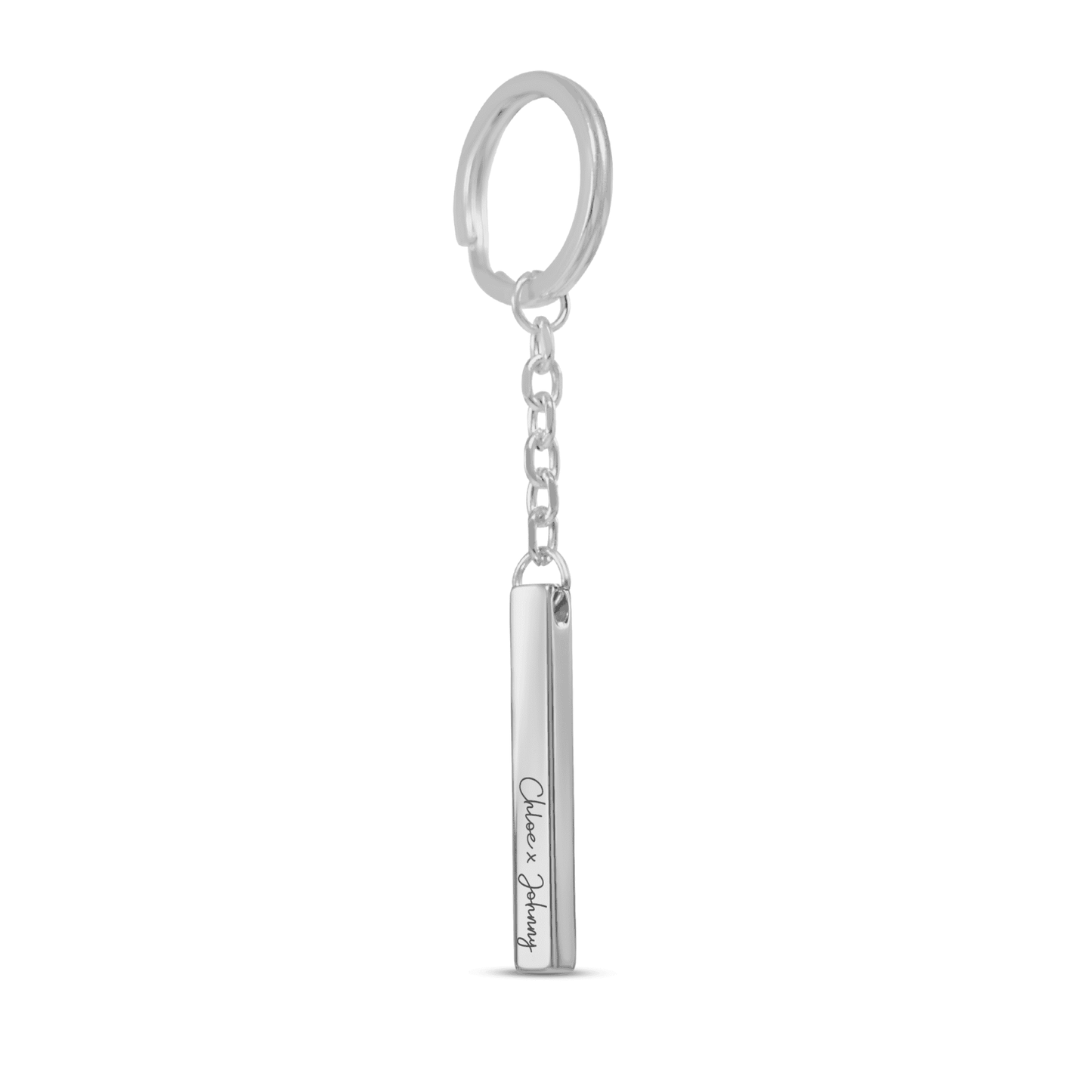 Engraved Couples Names Keychain