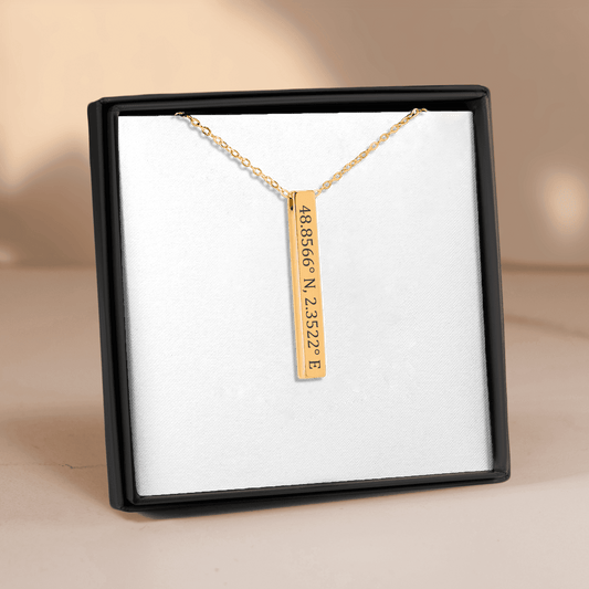 Engraved Coordinates Necklace