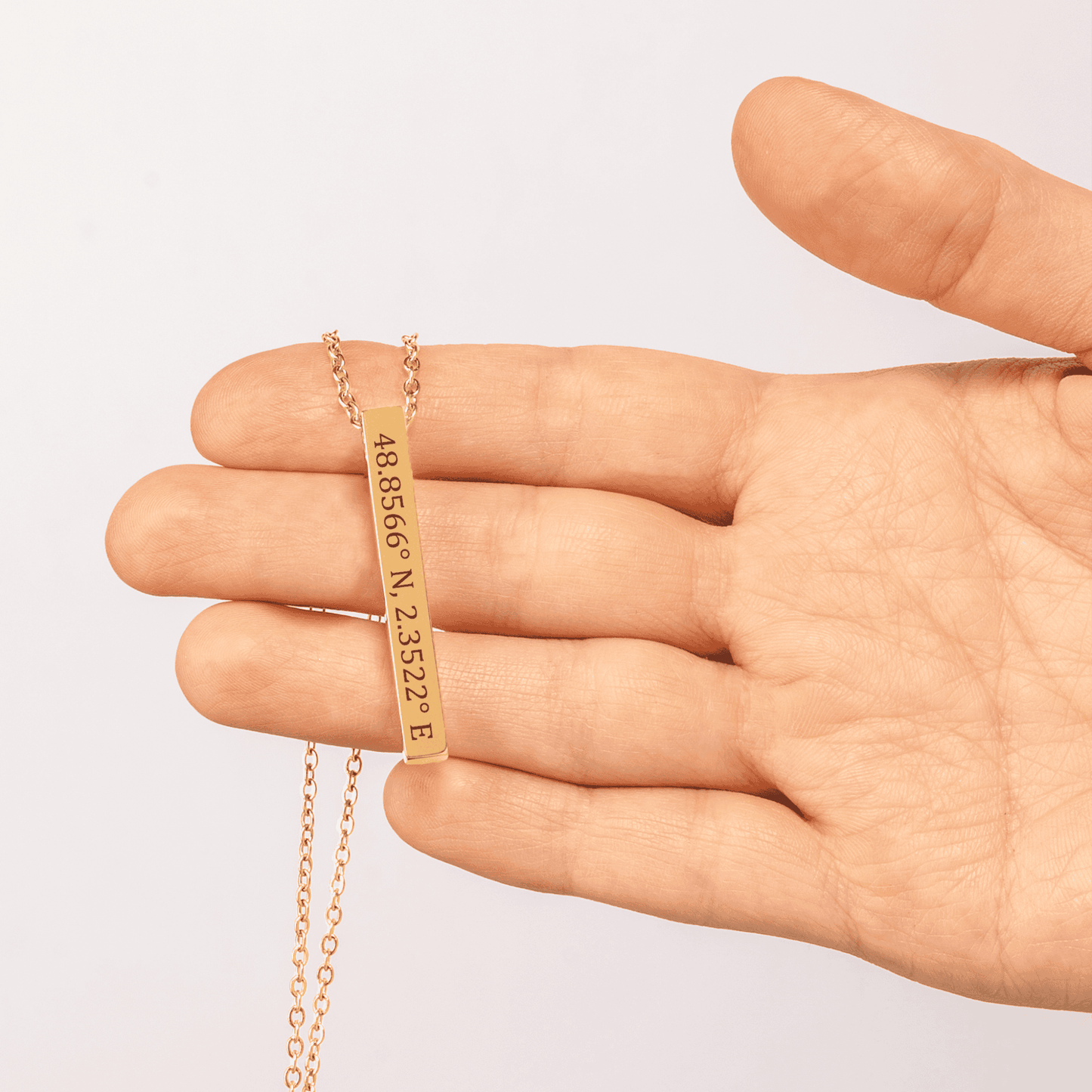 Engraved Coordinates Necklace