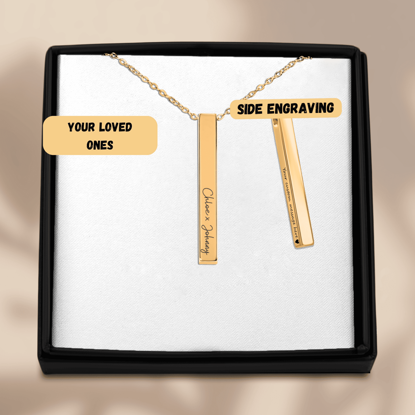 Engraved Custom Couple Names Necklace