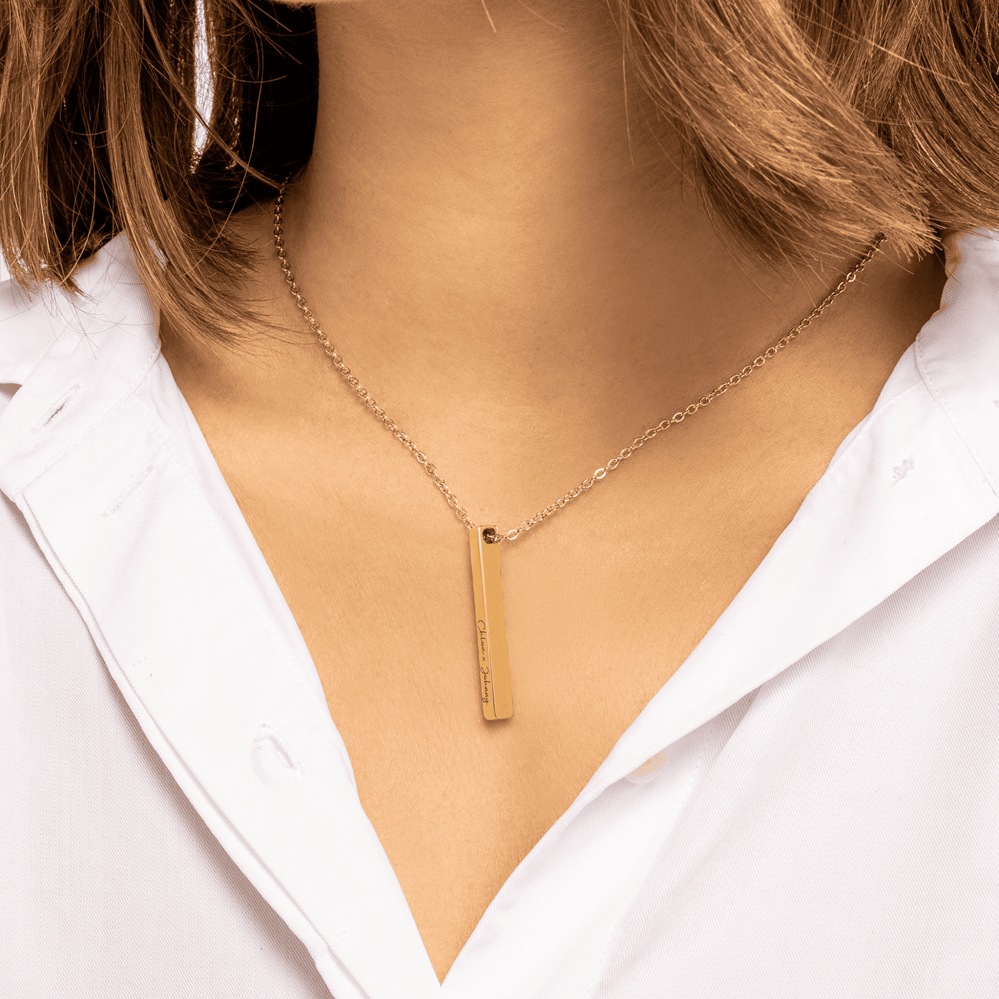 Engraved Custom Couple Names Necklace