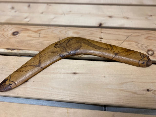Desert Flight – Vintage Carved Australian Boomerang