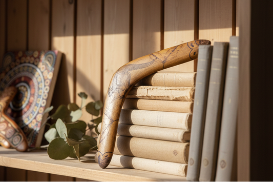 Desert Flight – Vintage Carved Australian Boomerang
