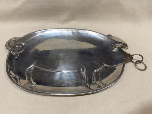 Farmstead Whimsy – 1979 Vandor Aluminum Pig Serving Tray