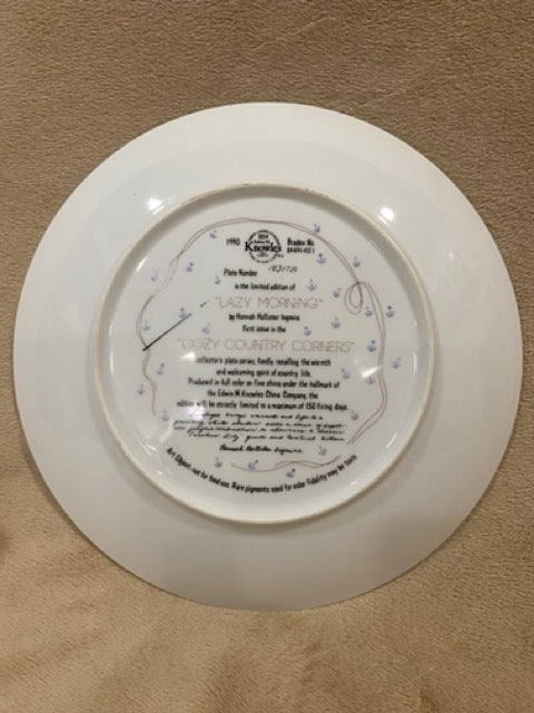 Country Stillness – Vintage “Lazy Morning” Decorative Plate