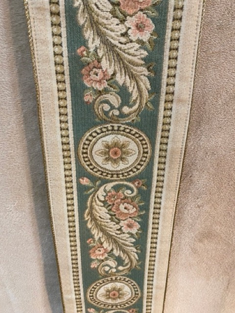 Gilded Manor – Vintage Brass-Tipped Bell Pull Tapestry