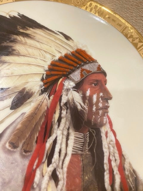 Heritage Valor – Vintage Sioux Warrior Collector Plate