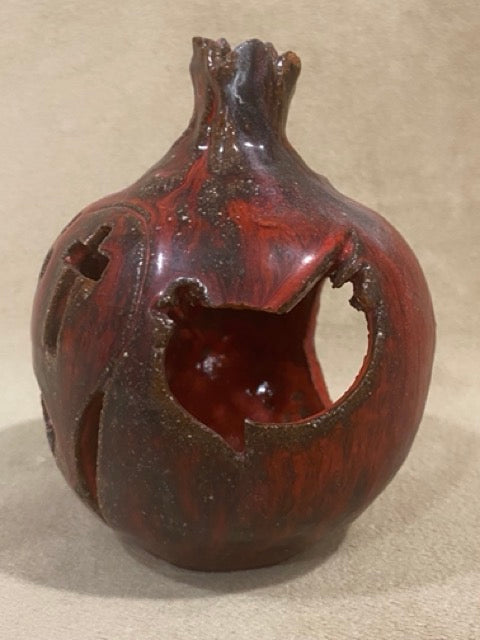 Jerusalem Light – Armenian Ceramic Pomegranate Luminary