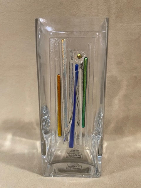 Streamline – Beames Designs Fused Abstract Panel Vase (10")