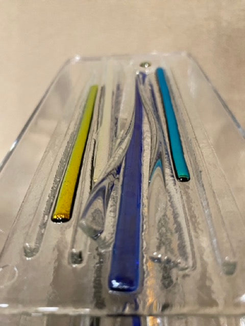 Streamline – Beames Designs Fused Abstract Panel Vase (10")