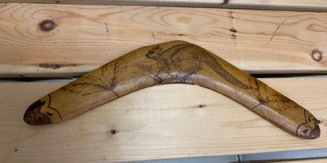 Desert Flight – Vintage Carved Australian Boomerang
