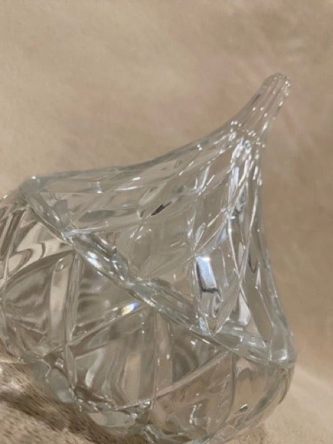 Crystal Kiss – Vintage Hershey’s Kiss Shaped Crystal Candy Dish