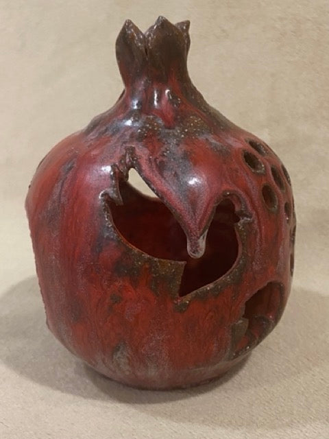 Jerusalem Light – Armenian Ceramic Pomegranate Luminary