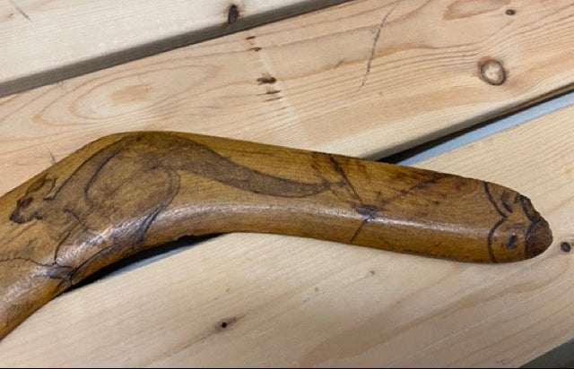 Desert Flight – Vintage Carved Australian Boomerang