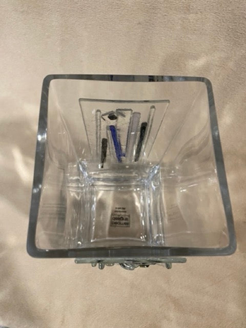 Streamline – Beames Designs Fused Abstract Panel Vase (10")