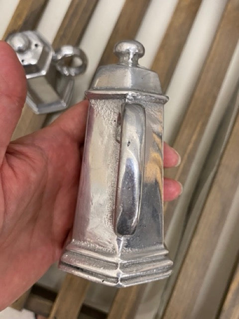 Estate Silver – Pewter Salt & Pepper Shaker Set