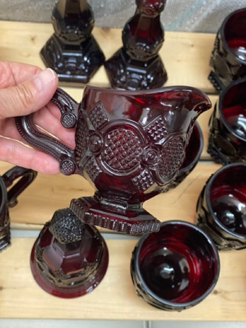 Ruby Reverie – 15-Piece Avon 1876 Cape Cod Ruby Glass Collection