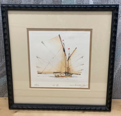 Harbor Light – Original Watercolor Sailboat Painting