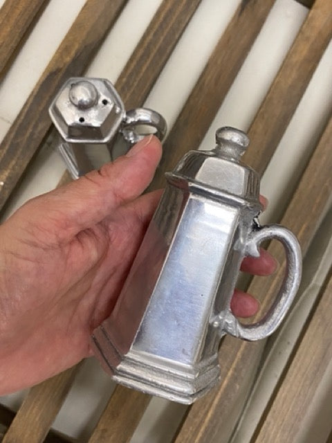 Estate Silver – Pewter Salt & Pepper Shaker Set