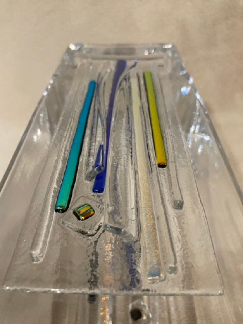 Streamline – Beames Designs Fused Abstract Panel Vase (10")