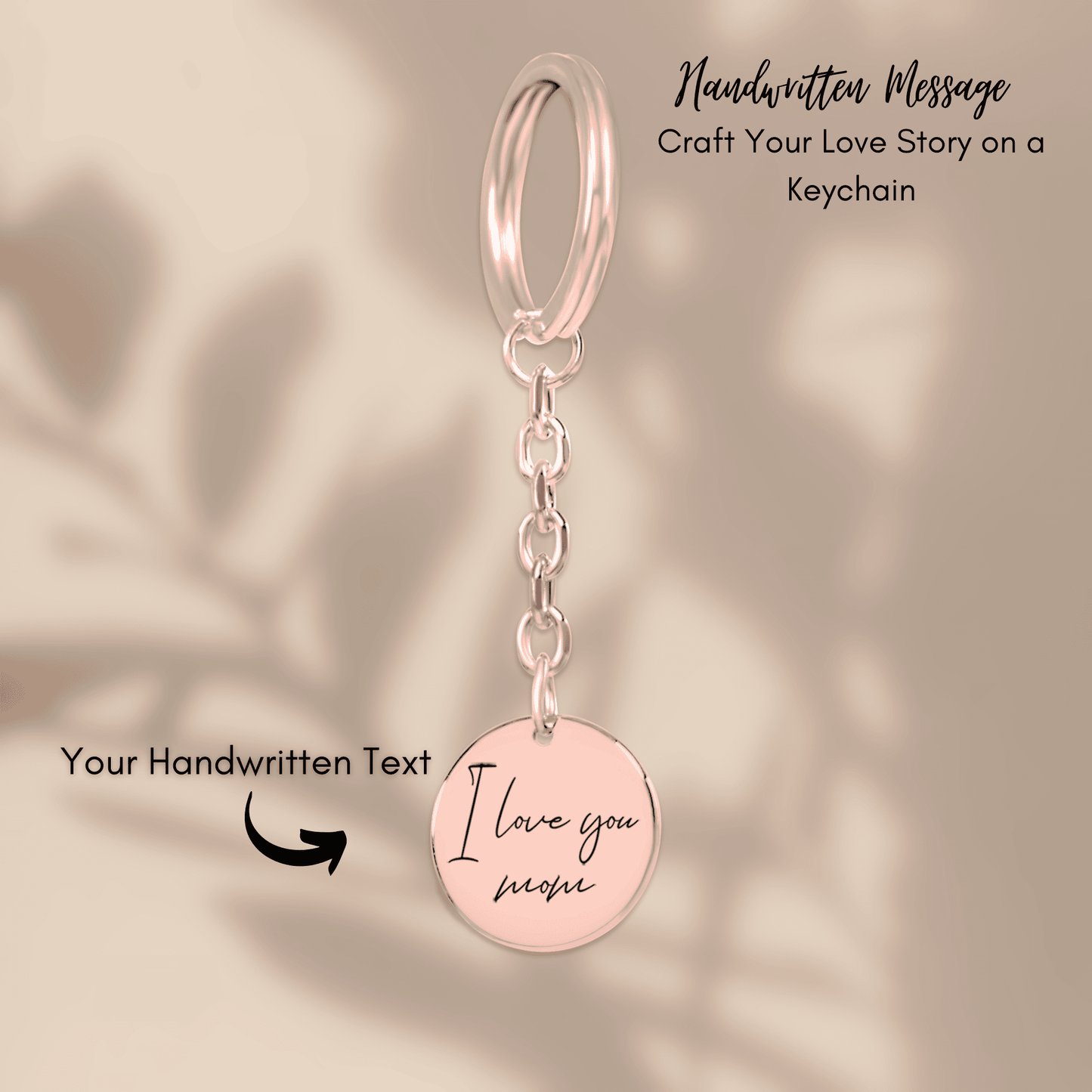 Personalized Handwritten Message Keychain