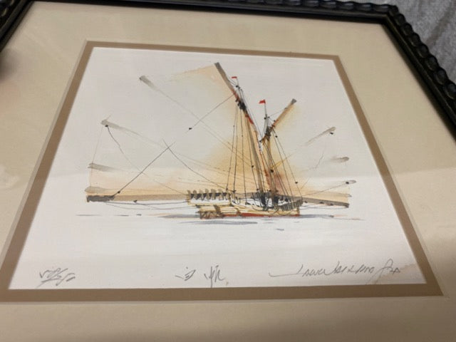 Harbor Light – Original Watercolor Sailboat Painting