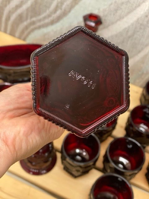 Ruby Reverie – 15-Piece Avon 1876 Cape Cod Ruby Glass Collection