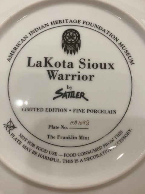 Heritage Valor – Vintage Sioux Warrior Collector Plate