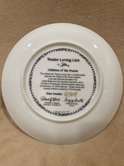 Prairie Innocence – “Tender Loving Care” Collector Plate (1992)
