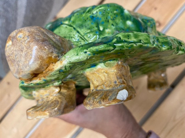 Earthen Guardian – Handcrafted Ceramic Turtle