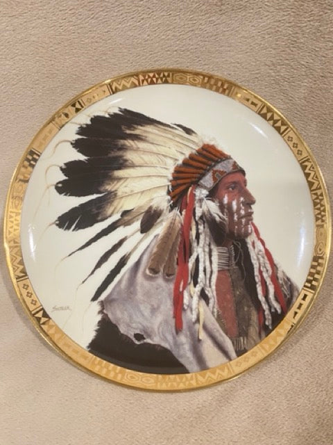 Heritage Valor – Vintage Sioux Warrior Collector Plate