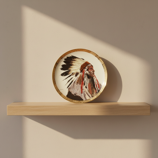 Heritage Valor – Vintage Sioux Warrior Collector Plate