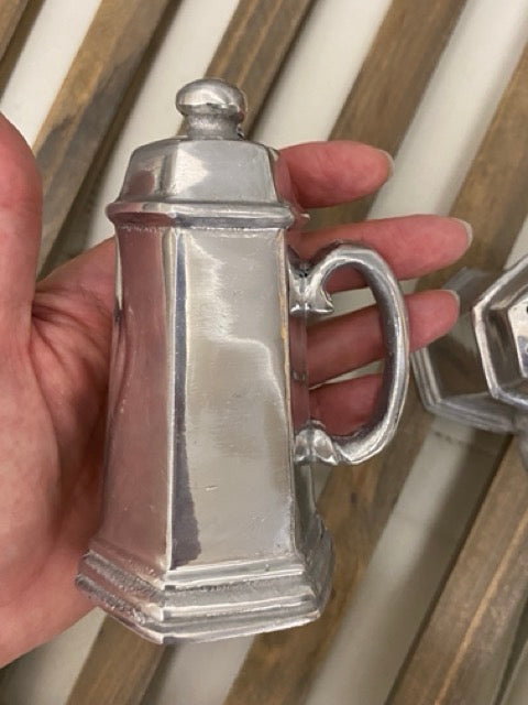 Estate Silver – Pewter Salt & Pepper Shaker Set