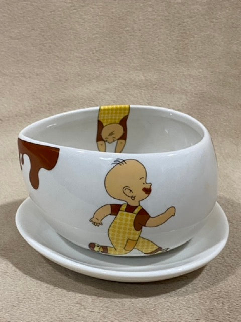 Chocolate Embrace – Max Brenner “Hug Mug” Cup & Saucer