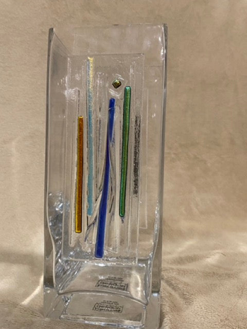 Streamline – Beames Designs Fused Abstract Panel Vase (10")