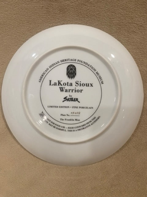 Heritage Valor – Vintage Sioux Warrior Collector Plate