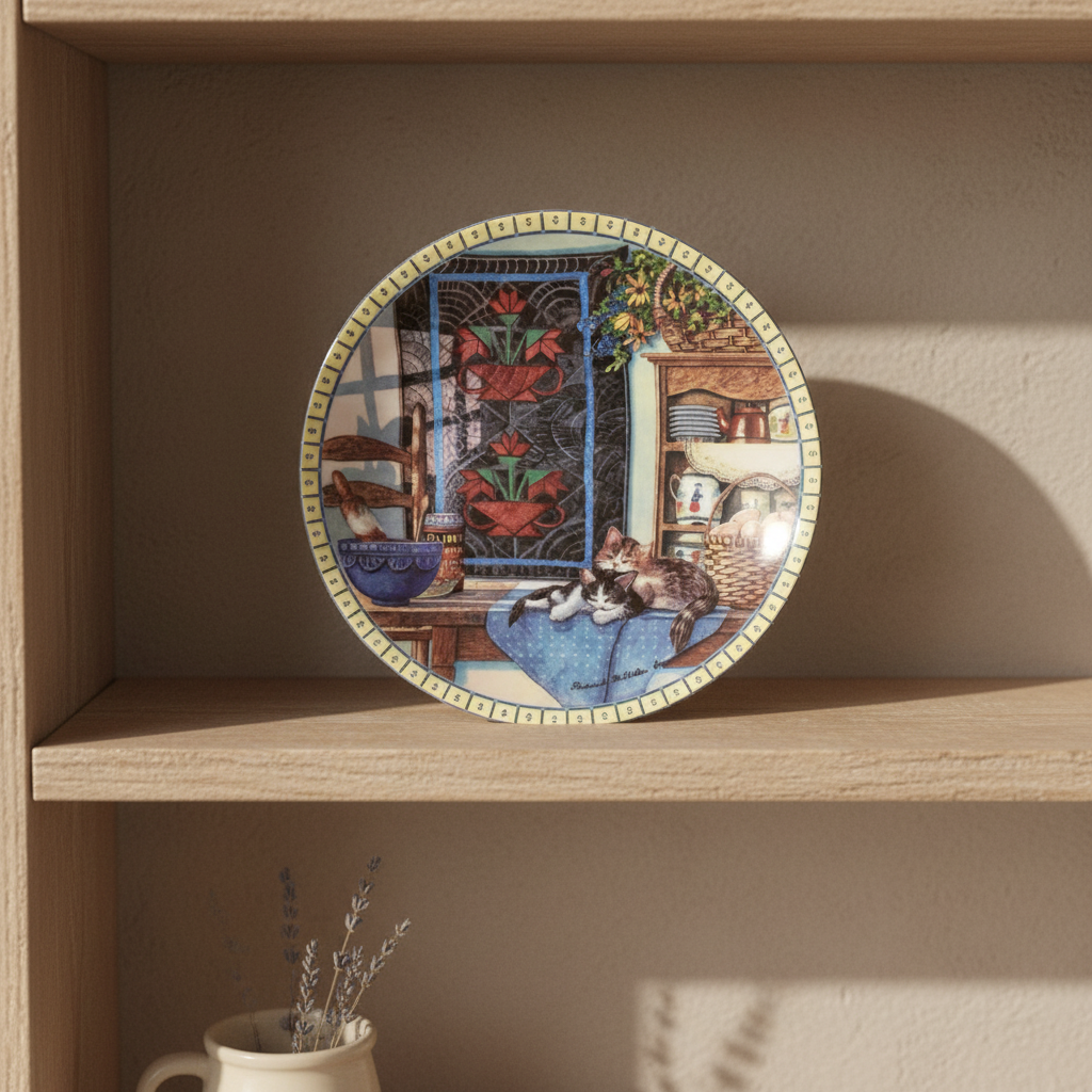 Country Stillness – Vintage “Lazy Morning” Decorative Plate