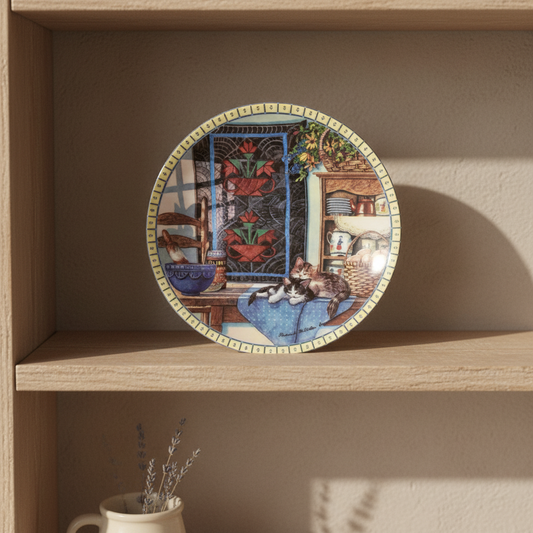 Country Stillness – Vintage “Lazy Morning” Decorative Plate